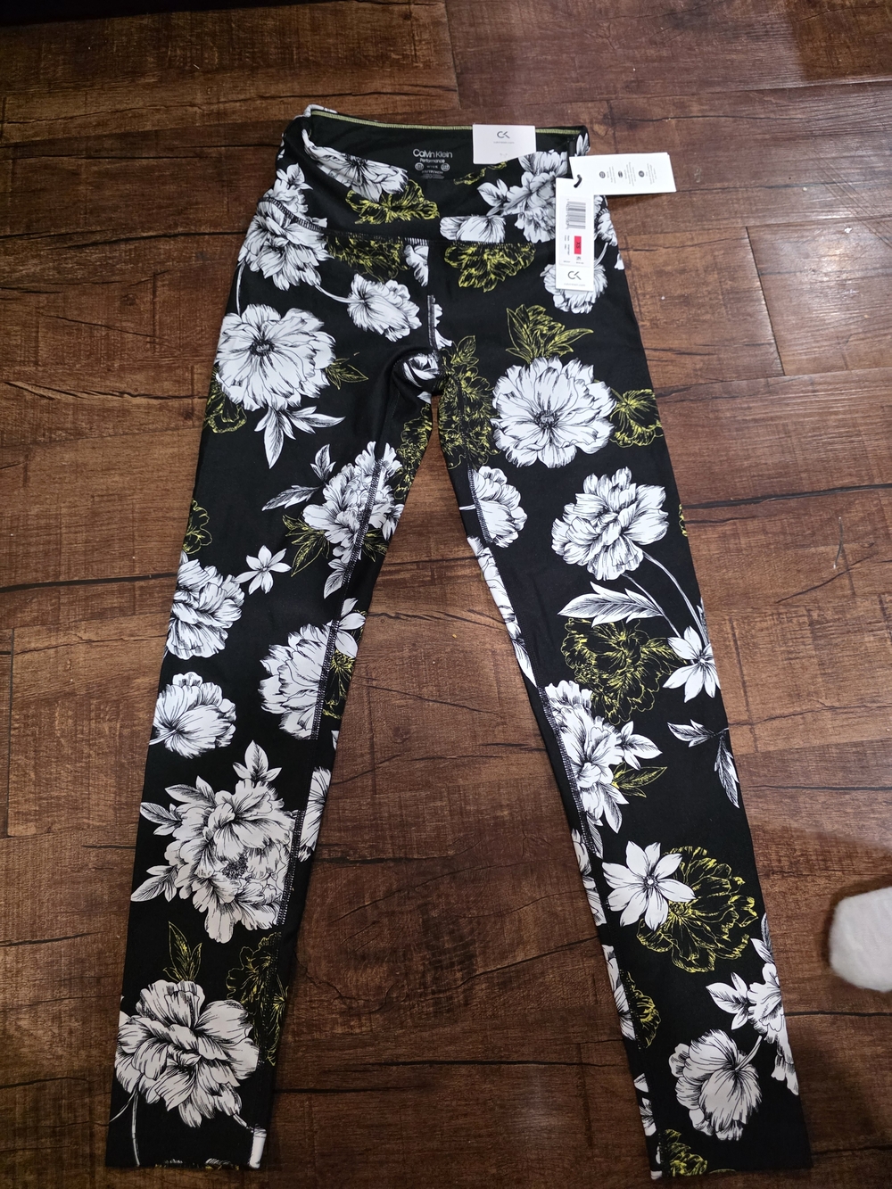 Calvin Klein Performance Women's Floral Ankle Leggings High Rise Stretch XS